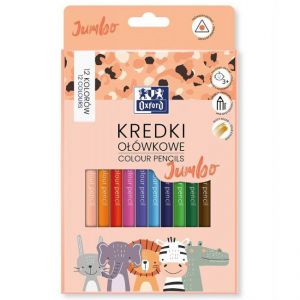 Kredki ołówkowe Oxford Jumbo Kids, 12kol